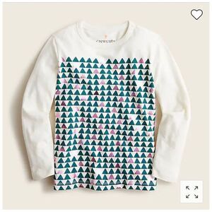 NWT JCrew Crewcuts Holiday Foil Tiny Trees Tee S 5 6 7 T-Shirt